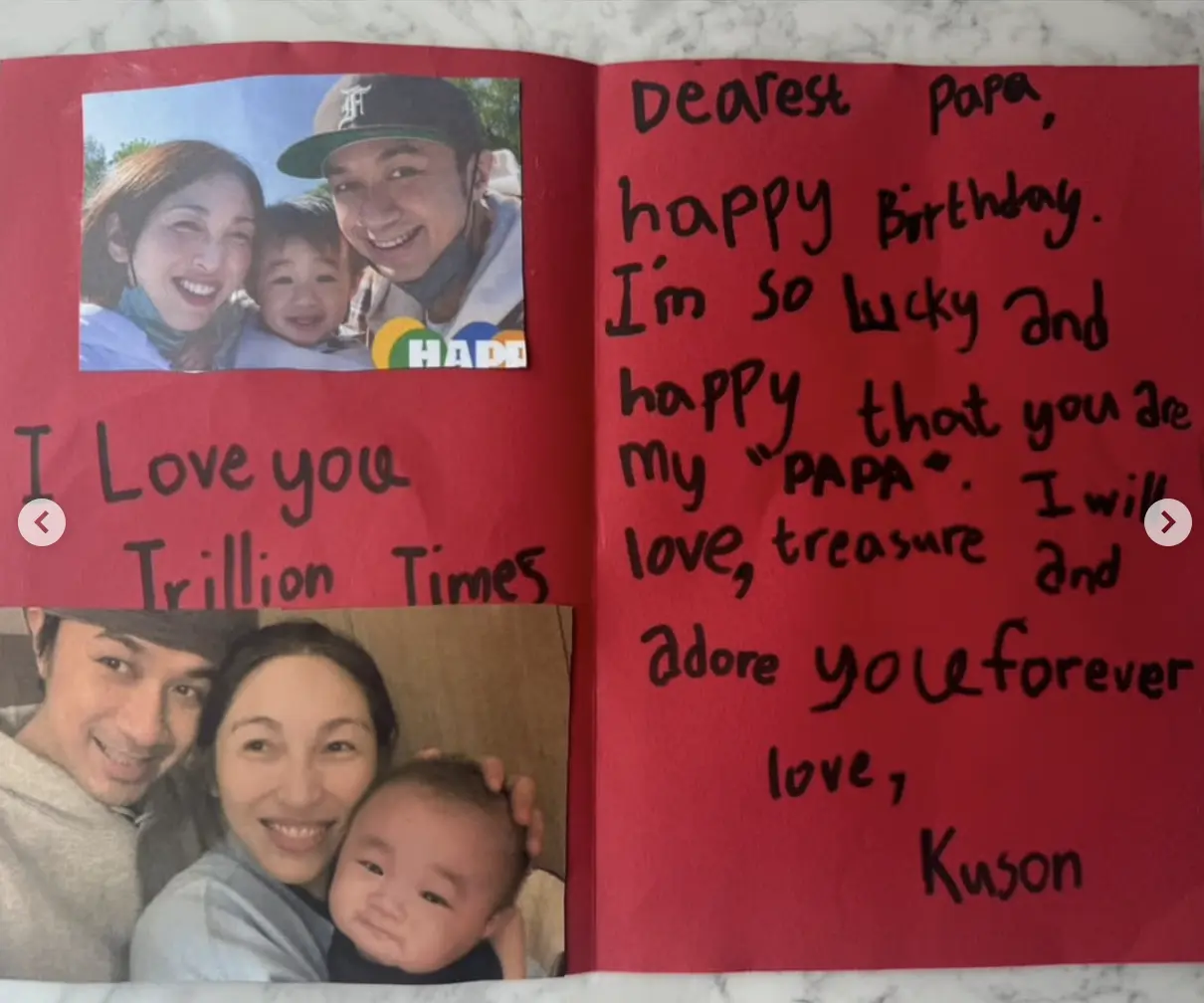 值得一提的是，古巨基的太太 Lorraine 今年已約 57 歲，此次是她繼 2020 年以 52 歲高齡誕下 Kuson 後，再度挑戰超高齡產子，其勇氣與毅力令人由衷敬佩。(圖：leoku@IG)