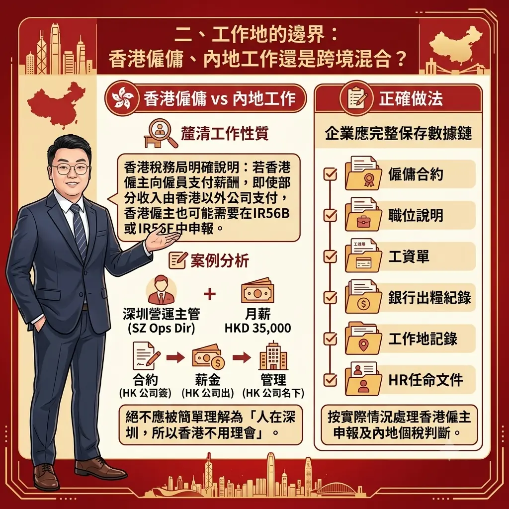 工作地的邊界：香港僱傭、內地工作還是跨境混合？