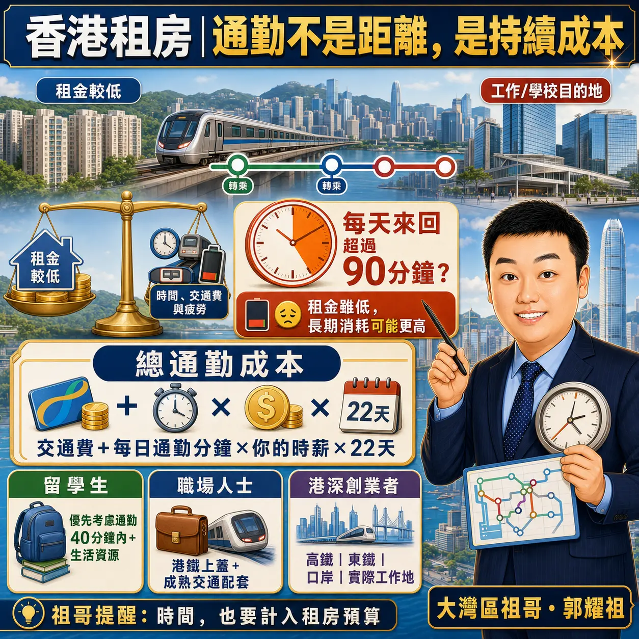 第三，通勤不是距離，而是每日可持續成本