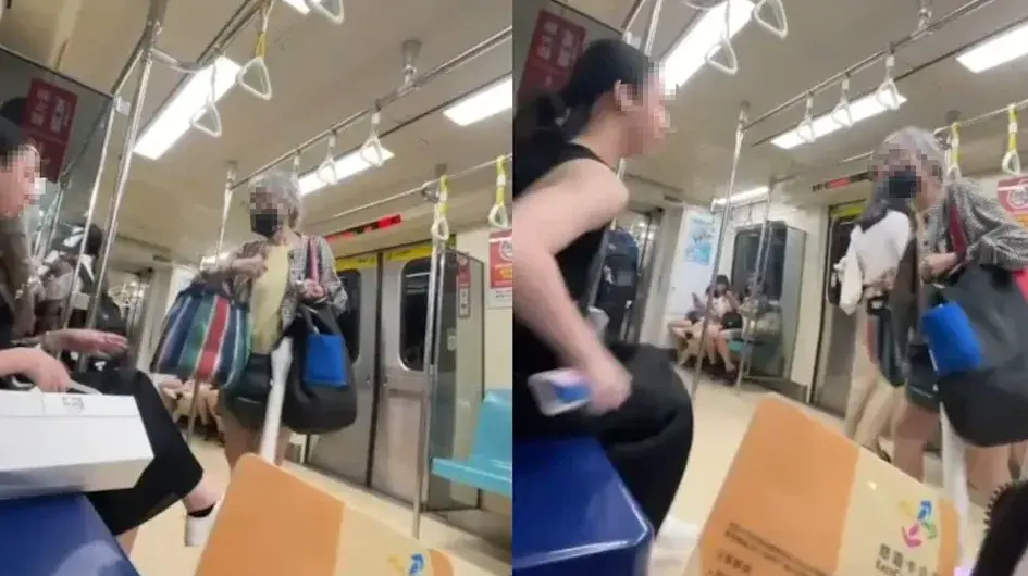 現場旅客回憶，當時車廂內不僅普通座位有空位，優先席區域也尚有空位，但這名白髮阿嬤堅持要坐年輕人所佔的位置。​(圖：視頻翻攝)