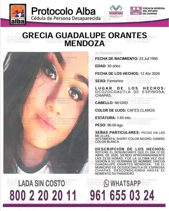墨西哥女子葛蕾西亞（Grecia Guadalupe Orantes Mendoza）失蹤，警方採用修圖過度的社群照製作協尋海報，容貌落差太大拖累搜救，所幸警方持續巡查，最終在公路平安尋回當事人。（來源：playaaldia@X）