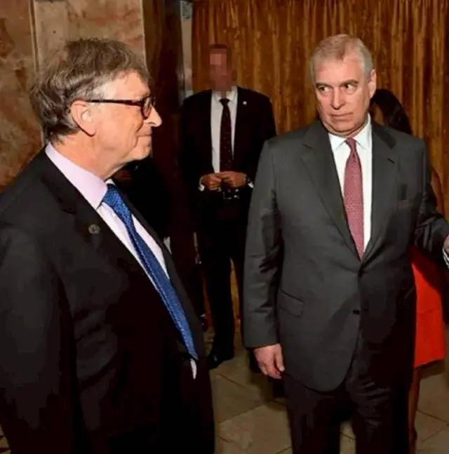 微軟創辦人蓋茨與已被王室除去頭銜的安德魯王子。（圖/House Oversight Committee）