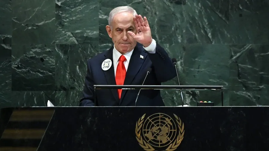 以色列總理內塔尼亞胡聯大演說引爭議，數百外交官集體退場抗議的封面圖片