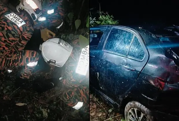 馬來西亞柔佛州豐盛港（Mersing）凌晨發生人象衝突悲劇，5歲雌性小象遭車撞斃，司機連人帶車墜5公尺深谷重傷。母象癡守遺體7小時，當局已設警示、加強巡邏防範意外。（來源：staronline@X）