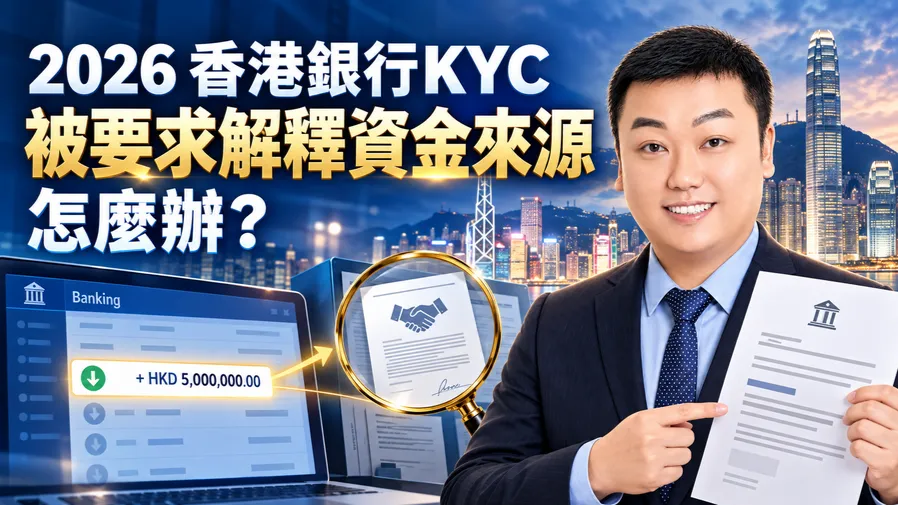 2026香港公司被銀行要求解釋資金來源怎麼辦？回覆KYC最重要的6個步驟的封面圖片