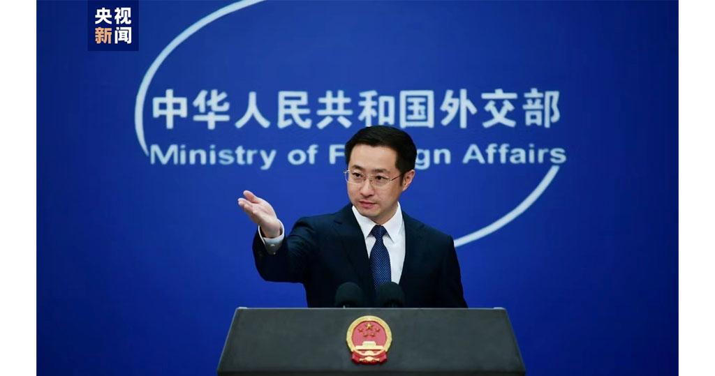 外交部發言人林劍回應美方再次加徵中國關稅。(央視截圖)