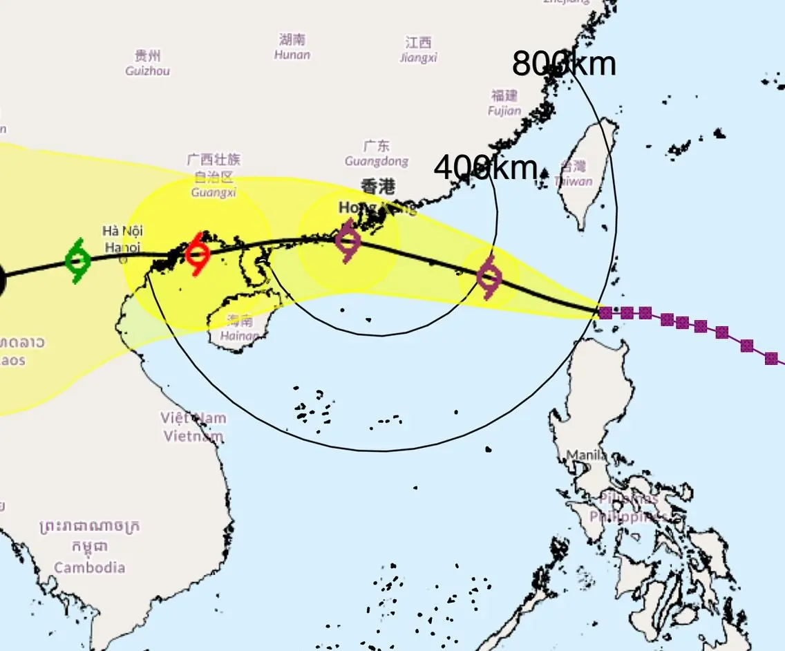明日天氣將急速轉壞，屆時有頻密狂風大驟雨及雷暴，離岸及高地風力更可能達颶風程度。(圖：網絡翻攝)