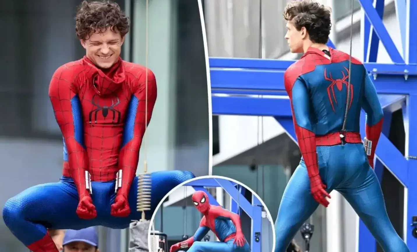 湯姆·霍蘭德拍攝高難度動作場面時不慎摔倒，頭部受撞擊送院，確診輕微腦震盪，劇組即時叫停拍攝。(圖：網絡翻攝)