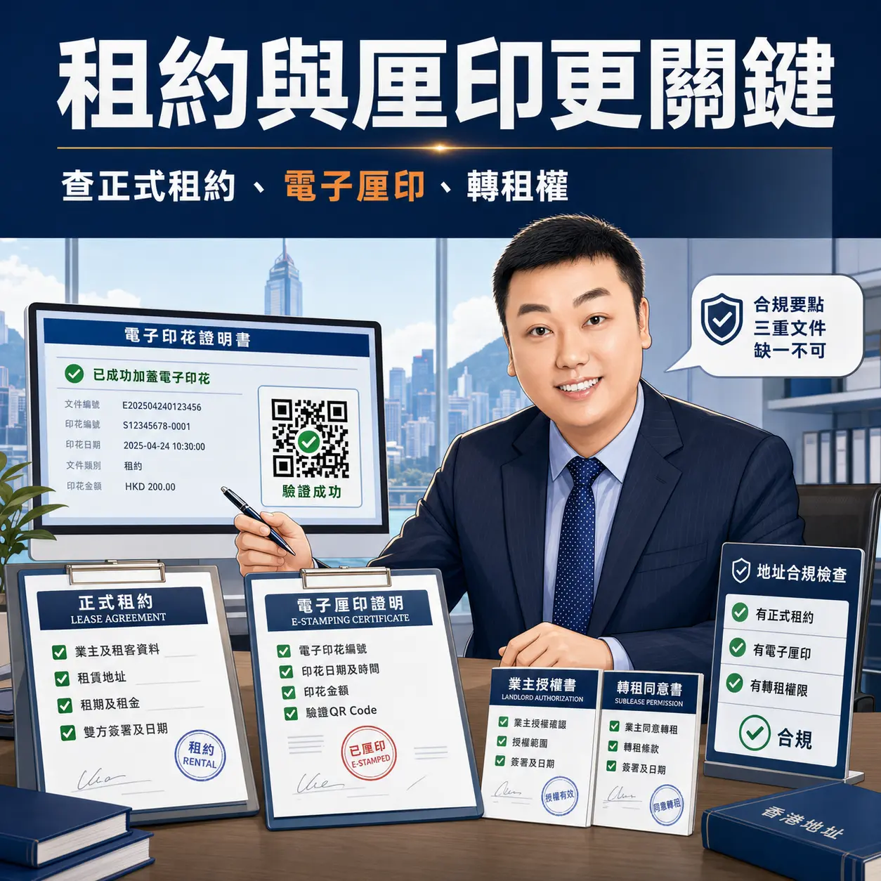 第二，香港地址不是有門牌就合規，租約與厘印更關鍵。