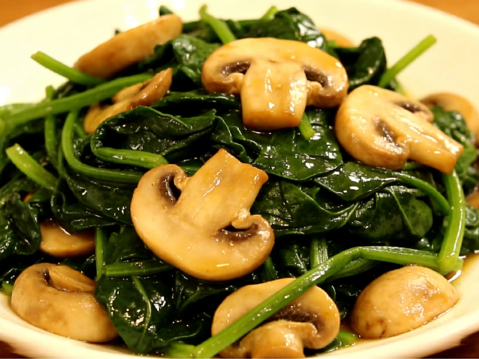蒜蓉快炒口蘑（示意圖來源：豆包AI）