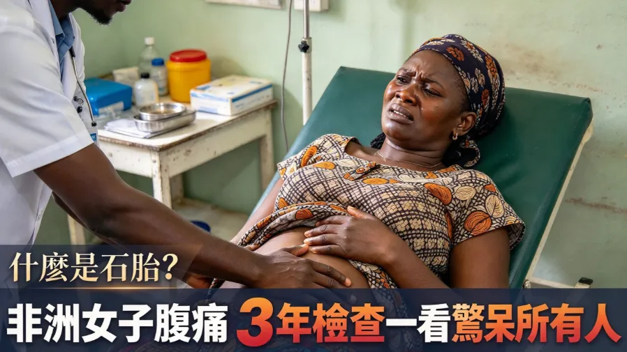 忍了3年腹痛！非洲42歲女子檢查一看，腹腔內竟有一具完整鈣化胎兒的封面圖片