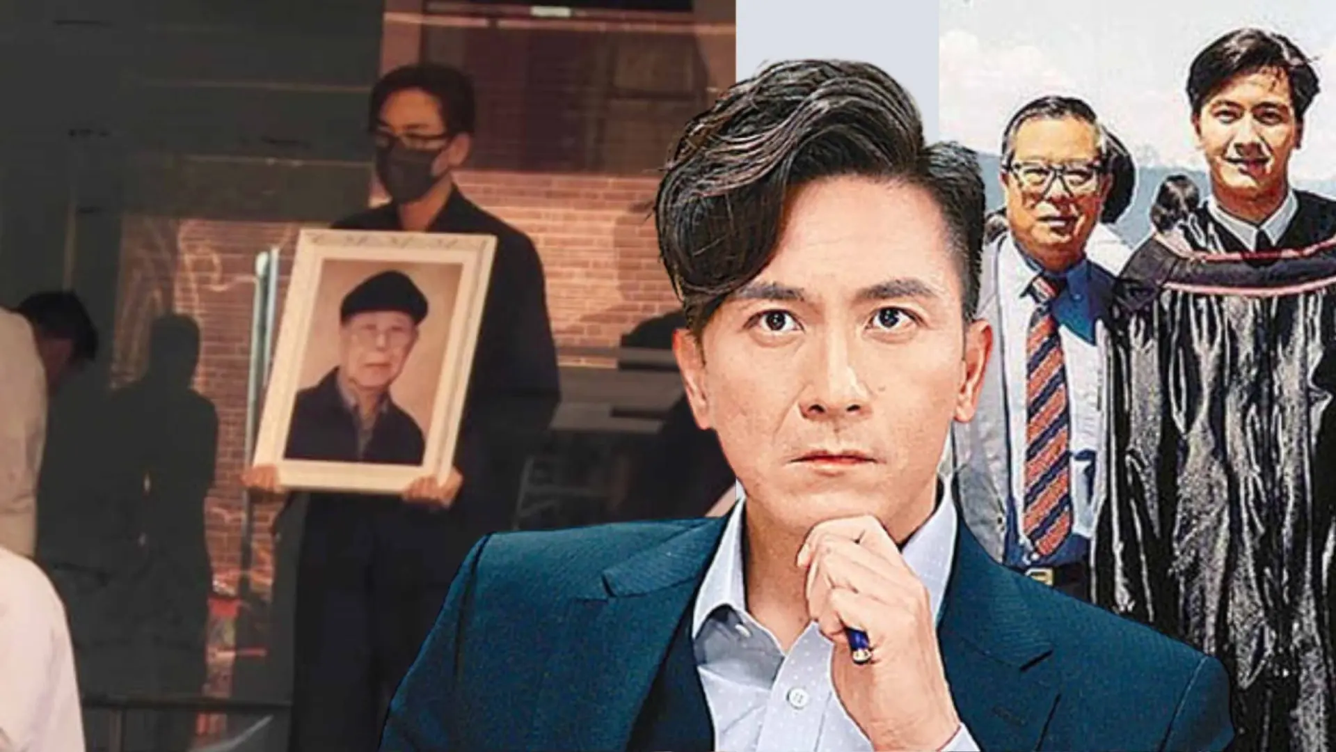 當日現場所見，馬國明一身黑色素服，神情哀傷難掩，親自捧著父親的遺照登上靈車。抵達歌連臣角火葬場後，他亦手捧遺照下車，在火化場大堂靜候期間，不時向工作人員了解儀式流程，全程專注且難掩悲傷。(圖：網絡截圖)