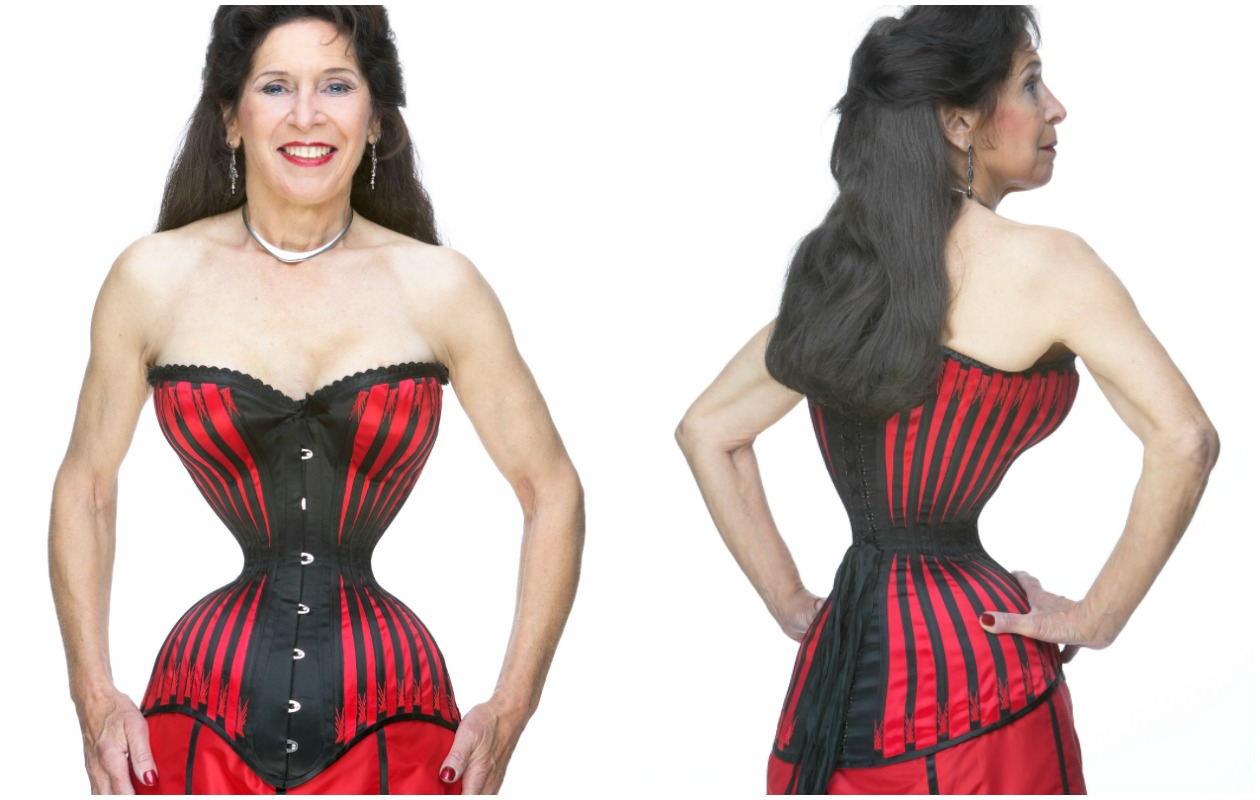 88 歲的瓊保持著 15 吋的「細腰之戰」金氏世界紀錄。（來源：guinnessworldrecords）