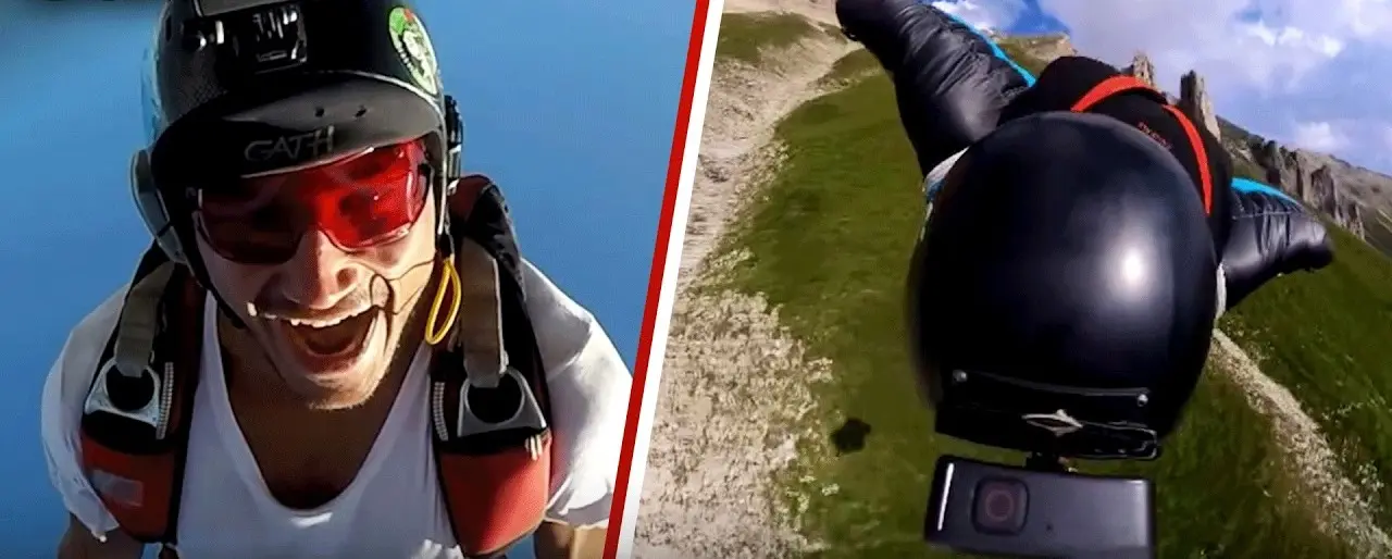 法國37歲兩屆自由飛（Freefly）世界冠軍沃爾尼克（Pierre Wolnik），在白朗峰（Mont Blanc）飛鼠裝滑翔時，因降落傘故障未開，撞巖慘死，相關單位已展開調查。（來源：The Sun@YouTube）
