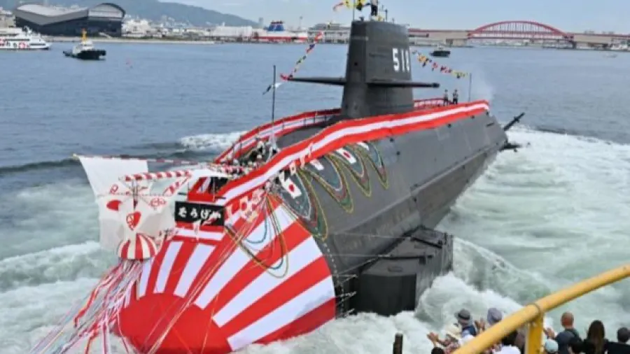 日本大鯨級潛艦「蒼鯨號」下水 總造價736億日圓的封面圖片
