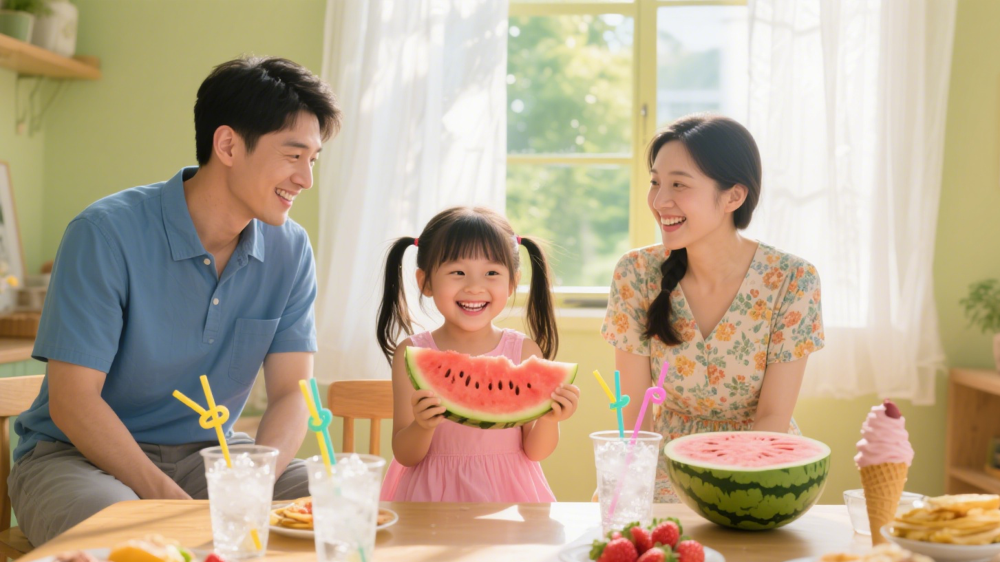 夏天要是沒了西瓜，簡直像奶茶少了珍珠一樣沒靈魂！（來源：豆包AI）