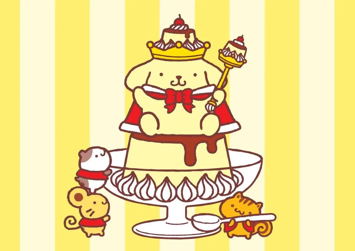 布丁狗（Pom Pom Purin）是日本三麗鷗1996年推出的超人氣療癒角色，設定為性格悠閒的黃金獵犬。（來源：Pompompurin@FB）