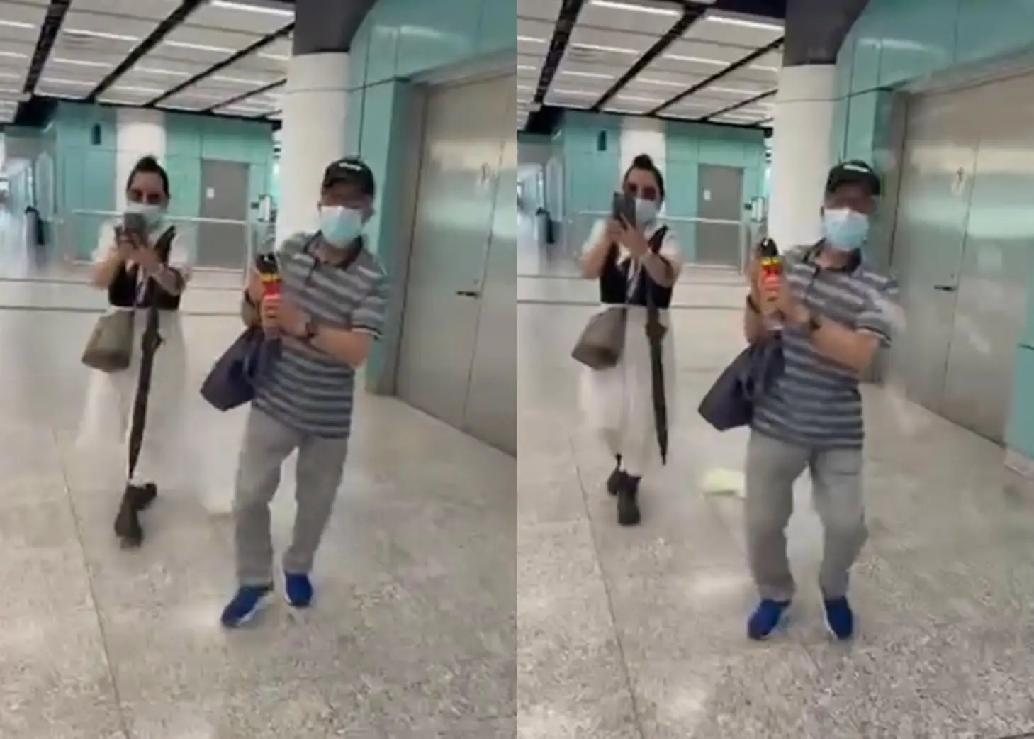 何伯就今年 5 月在港鐵兆康站向女途人噴殺蟲水一案，承認一項襲擊致造成身體傷害罪。(圖：視頻翻攝)