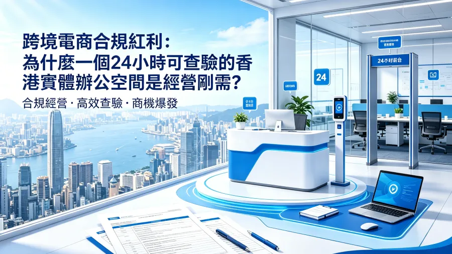 2026年跨境電商合規紅利：為什麼一個 24 小時可查驗的香港實體辦公空間是經營剛需？的封面圖片