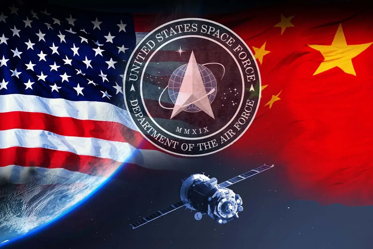 在太空領域，美中之爭正全方位展開。美國成立了「太空軍」，而中國則有「航天部隊」。美國有SpaceX與Starlink星鏈系統，中國則推進「千帆星座（SpaceSail）」與「國網計畫」。 (圖：網絡翻攝)