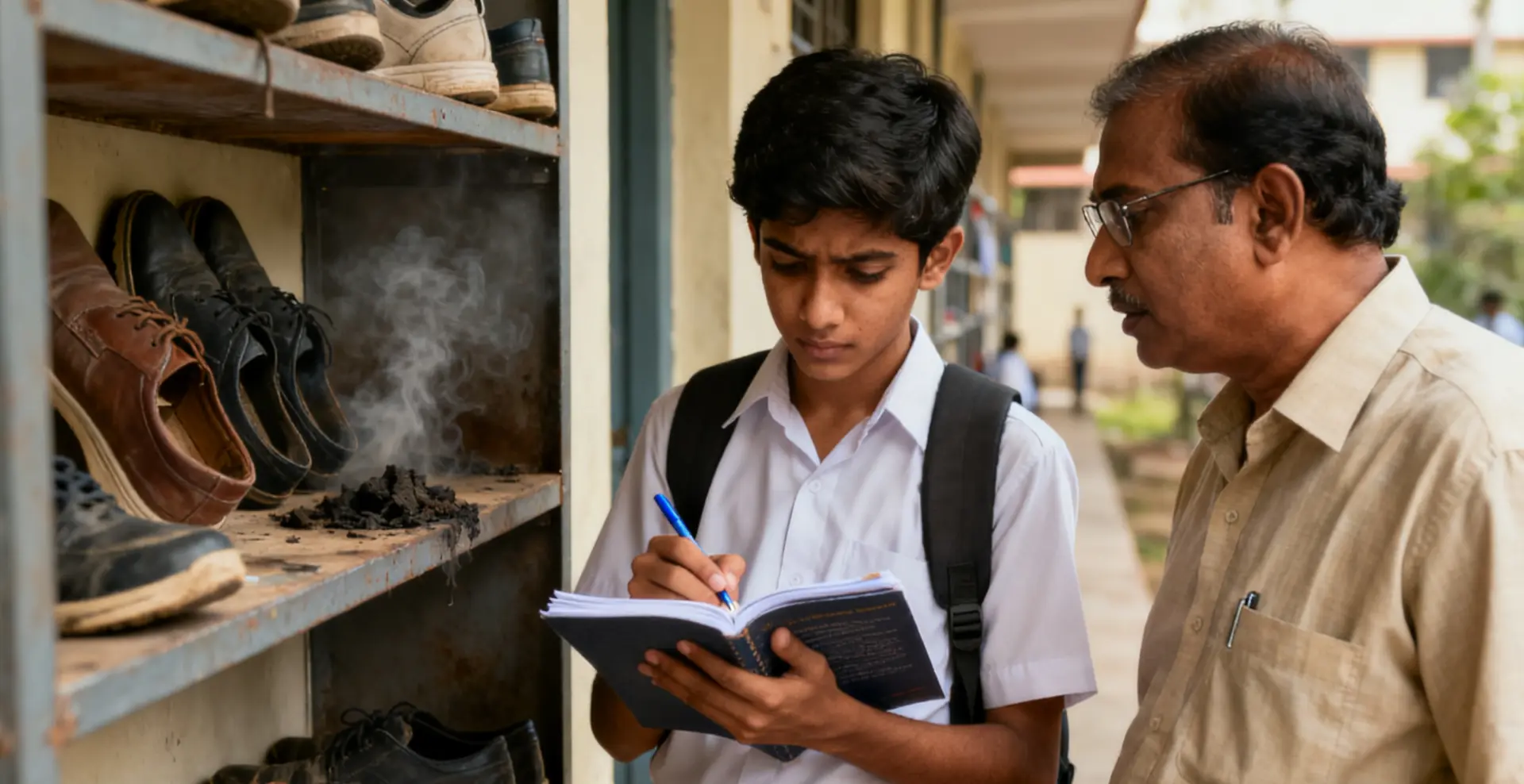 印度希夫納達爾大學（Shiv Nadar University）師生庫馬爾（Vikash Kumar）與米塔爾（Sarthak Mittal），因關注宿舍鞋臭問題展開研究，發現久坐球菌是惡臭源，並設計出帶UVC燈的消毒鞋架，2-3分鐘可消臭。（示意圖來源：pixabay）