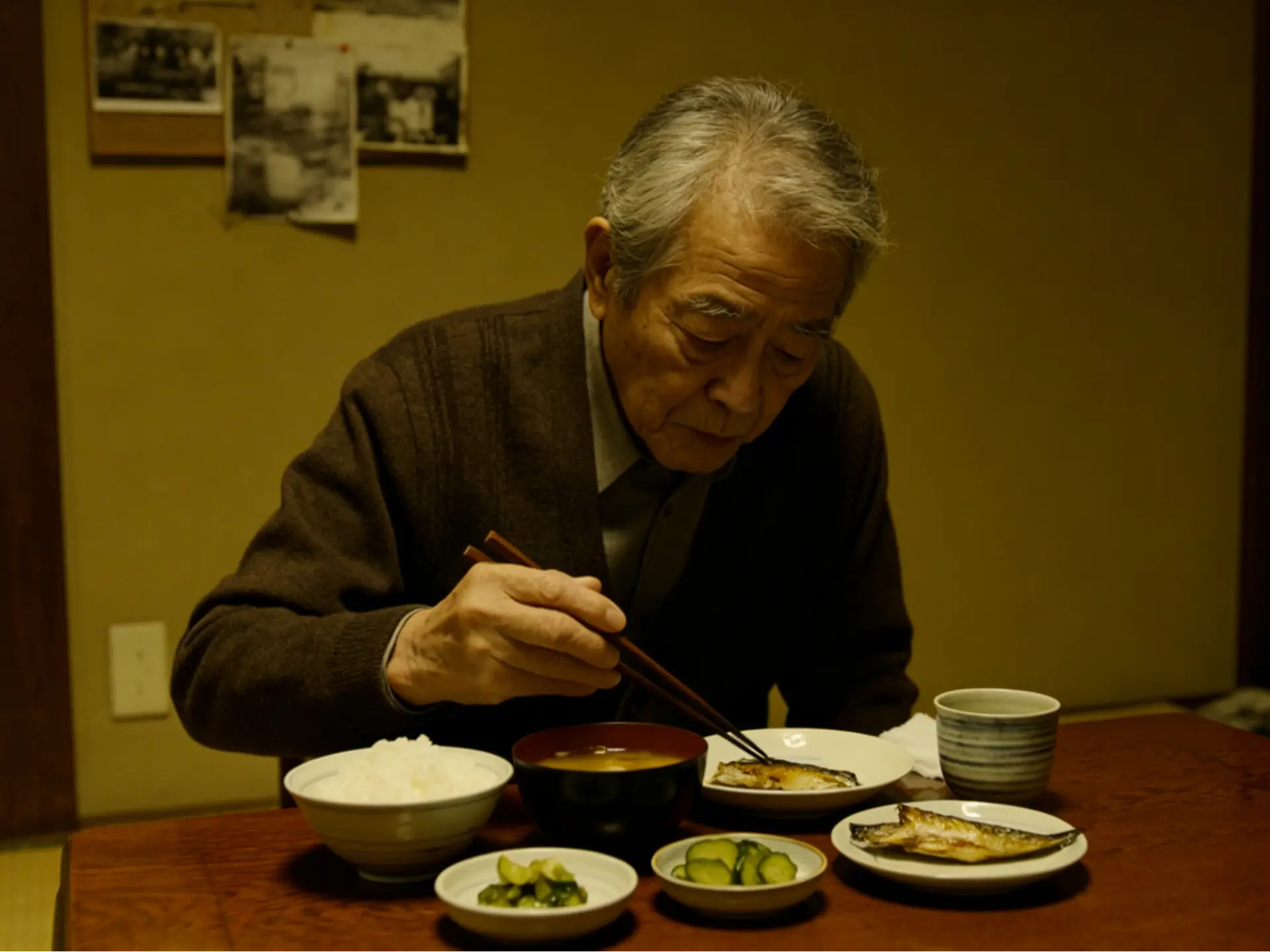 79歲日本田島先生（化名）擁逾1億日圓資產，喪妻後過度執著守財，給照顧自己的長子支付照護費，致父子決裂，獨自度過孤獨晚年。（示意圖來源：豆包AI）