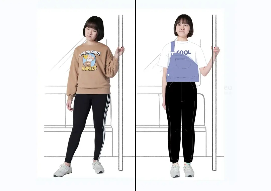站著的時候總愛擺三七步，也是體態的「隱形殺手」！（示意圖來源：小紅書網友）