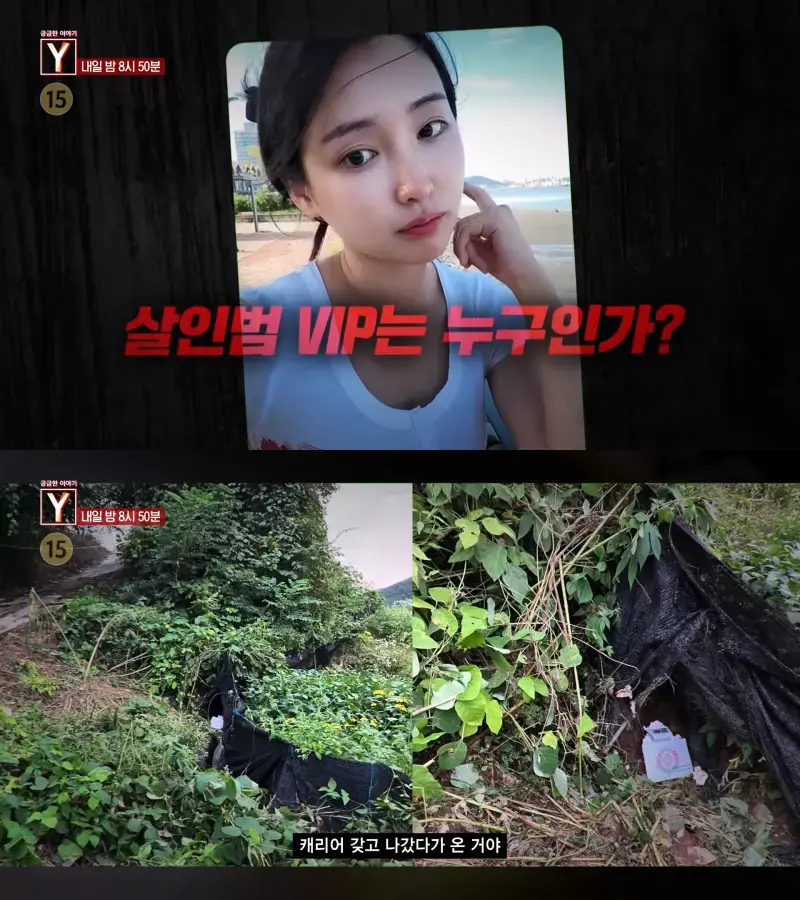 崔男堅決否認罪行，直到警方找到遺體才崩潰認罪。據其供述，他將尹智雅的遺體装入行李箱，途中 8 次停車試圖混淆視聽，最終棄尸深山。(圖：《好奇的故事 Y》視頻翻攝)
