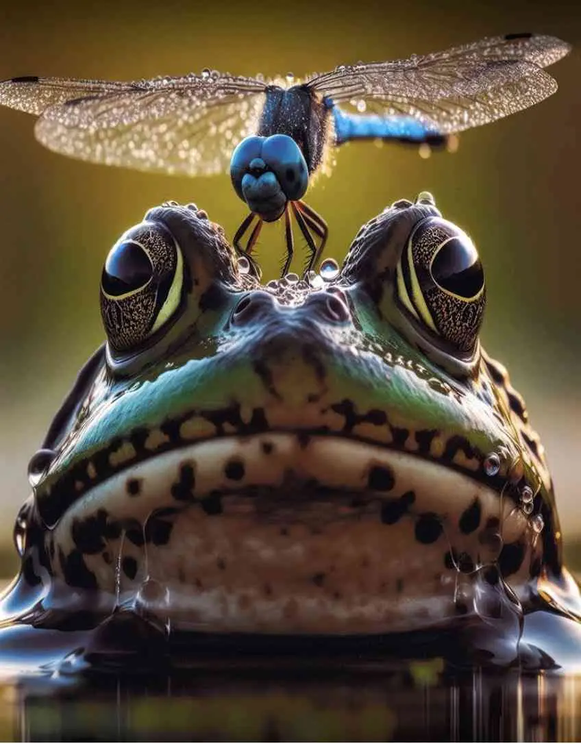 日本埼玉攝影首獎「青蛙頂蜻蜓」爆大烏龍！竟是免費 AI 圖？（來源：X）