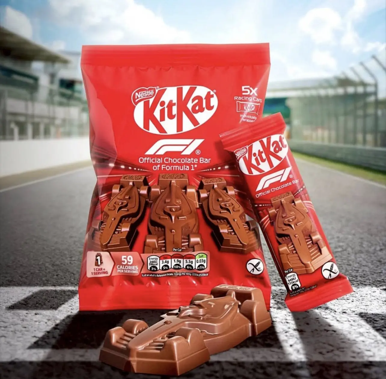 車上載著的是新款F1型的KitKat。（圖/KitKat）