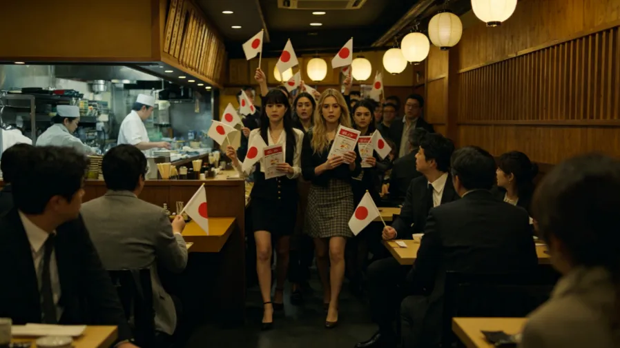 外籍女子入侵日本店家強索捐款，餐飲業被迫付錢認栽！的封面圖片