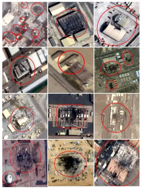 基地遇襲，包括科威特、巴林、卡達、阿聯酋、沙特、伊拉克、Oman和約旦的基地數百棟建築受損，其中巴林海軍後勤樞紐受創嚴重。（新京報）