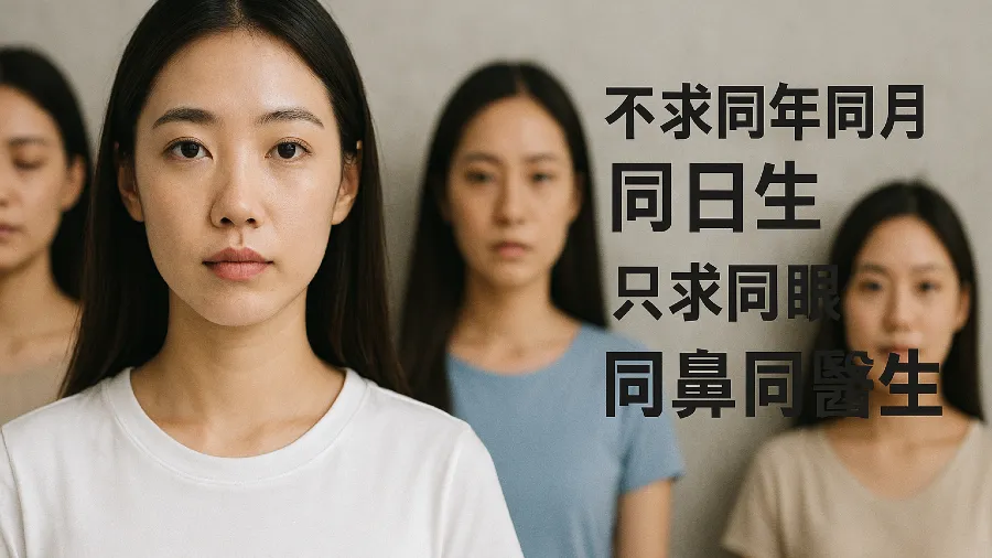 不求同年同月同日生，只求同眼同鼻同醫生!的封面圖片