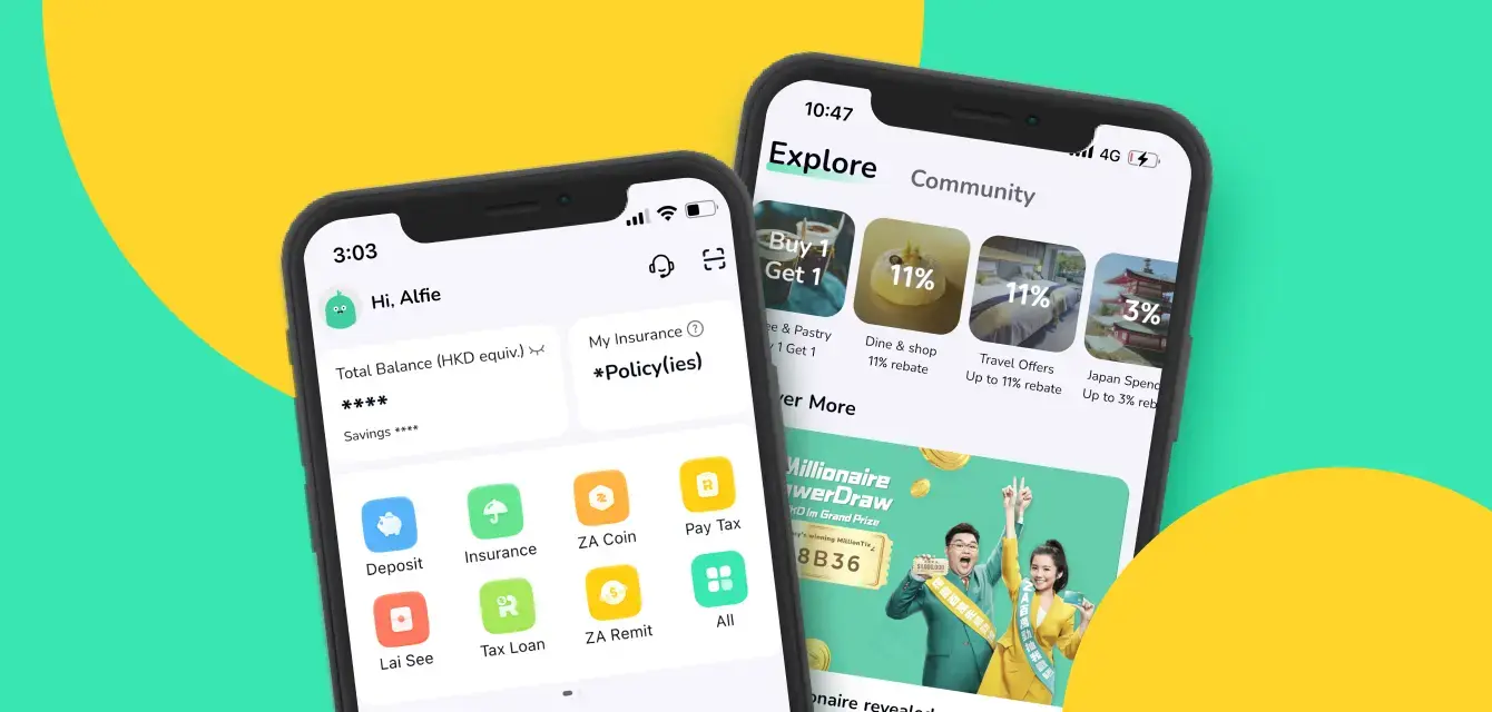 ZA Bank 成為最大亮點。該行不僅首次錄得半年盈利，淨利潤更達 4914 萬元，位列所有數字銀行之首，去年同期則為虧損 1.09 億元。。(圖：眾安銀行@FB)