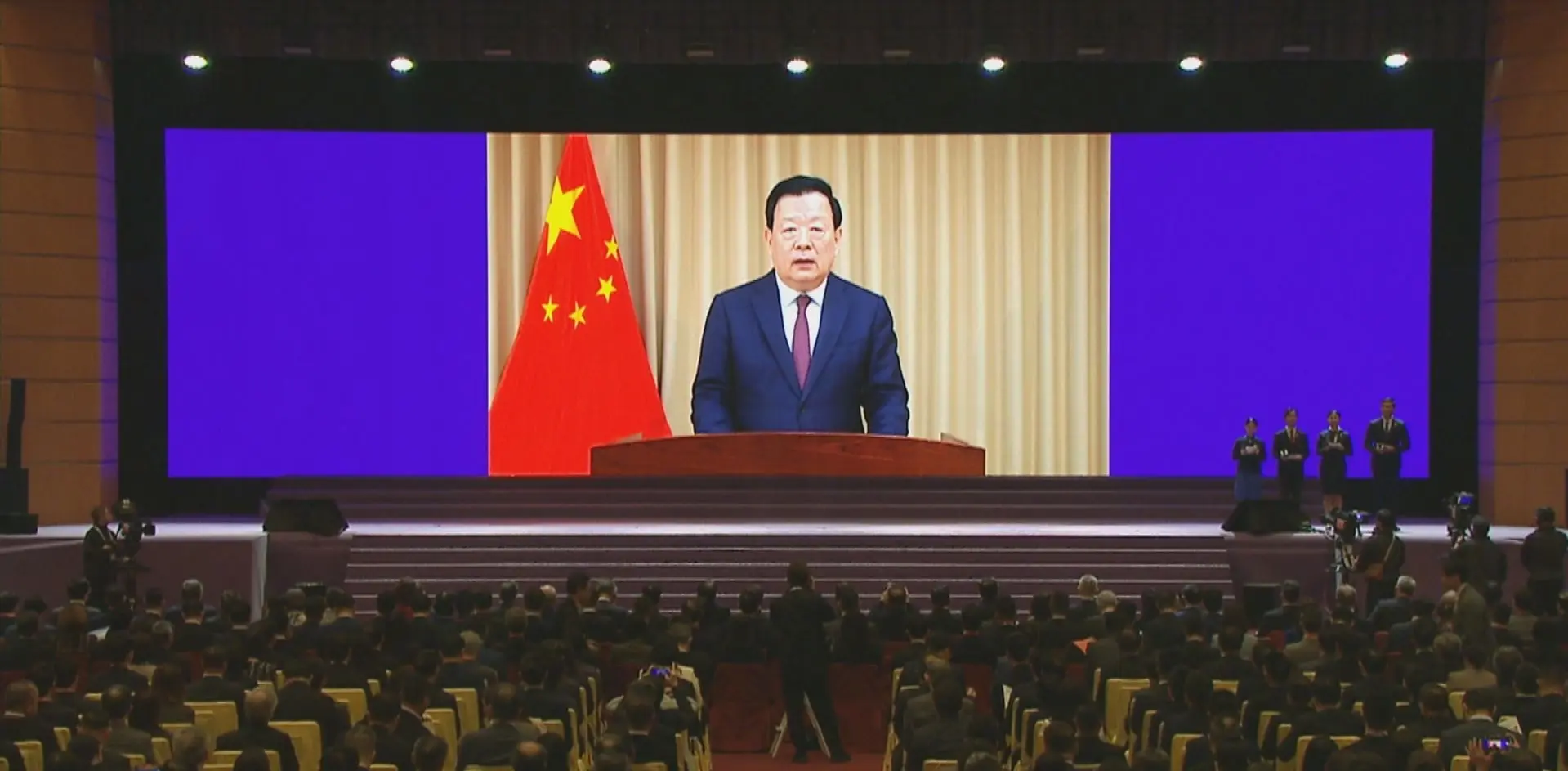 「骐驥馳騁，未來可期。」夏寶龍主任在致辭中向香港社會各界發出了莊嚴號召：「十五五」新征程需要全社會共同努力和守護，匯聚共建美好香港的磅礴力量。(圖：網絡截圖)