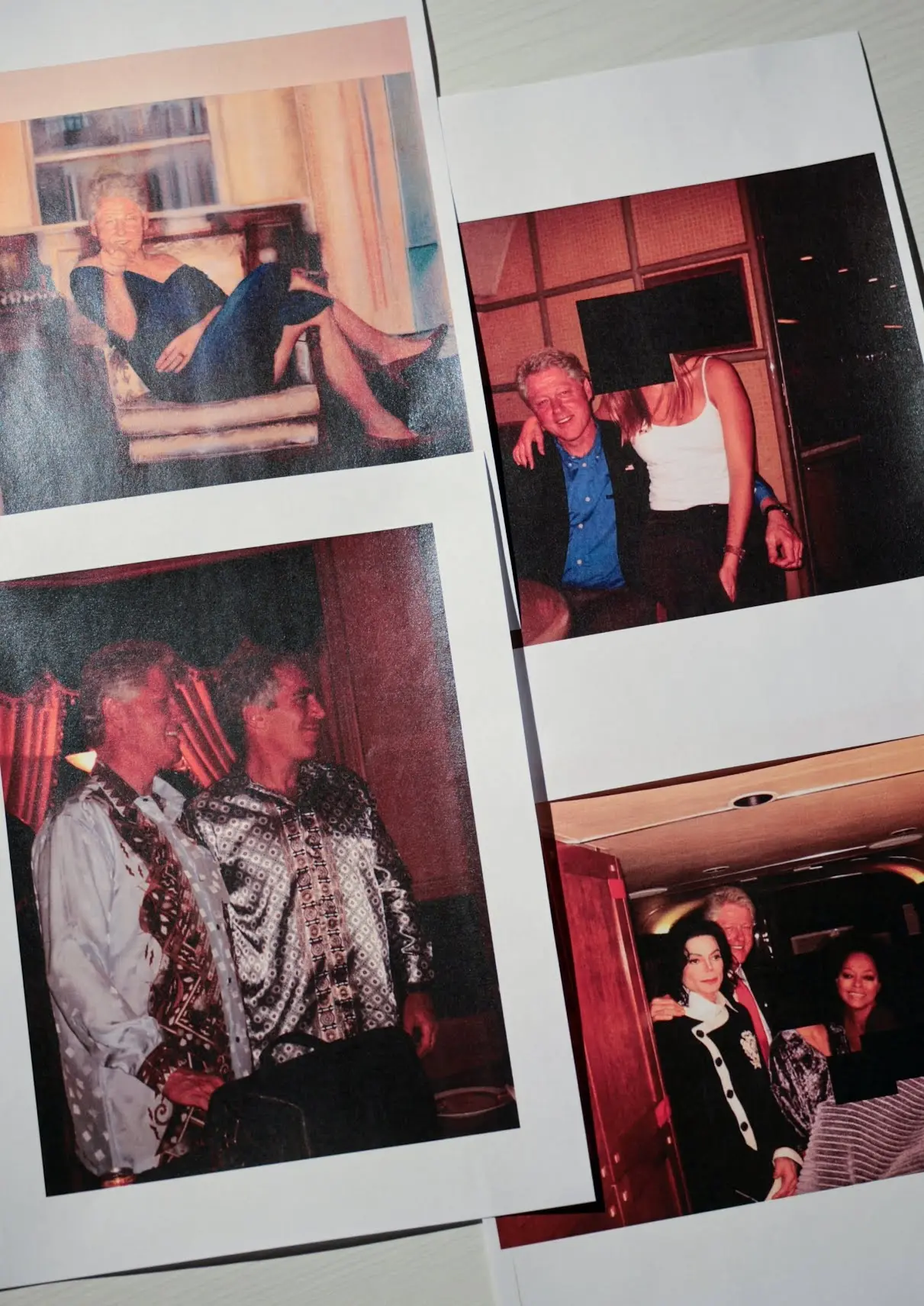 美國司法部19日新公布已故「淫魔」富豪艾普斯坦案文件，其中包括多張美國前總統克林頓。