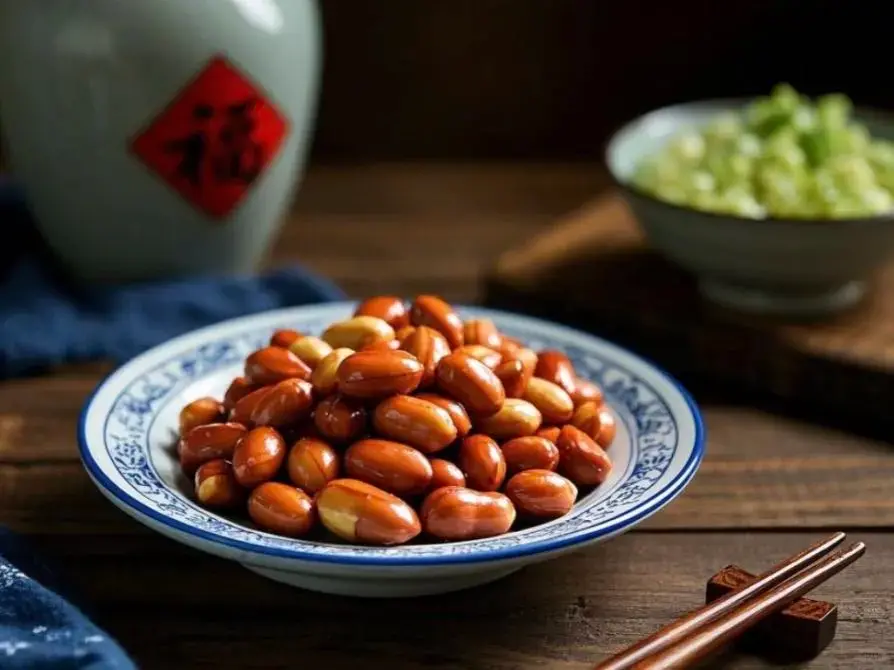 炸花生米不酥脆關鍵非涼熱油，而是水分、火候與收尾。晾乾水分、涼油小火慢炸、淺金黃即關火，趁熱加白酒可鎖脆保三天，避開錯誤就能零失敗。（示意圖來源：小紅書網友）