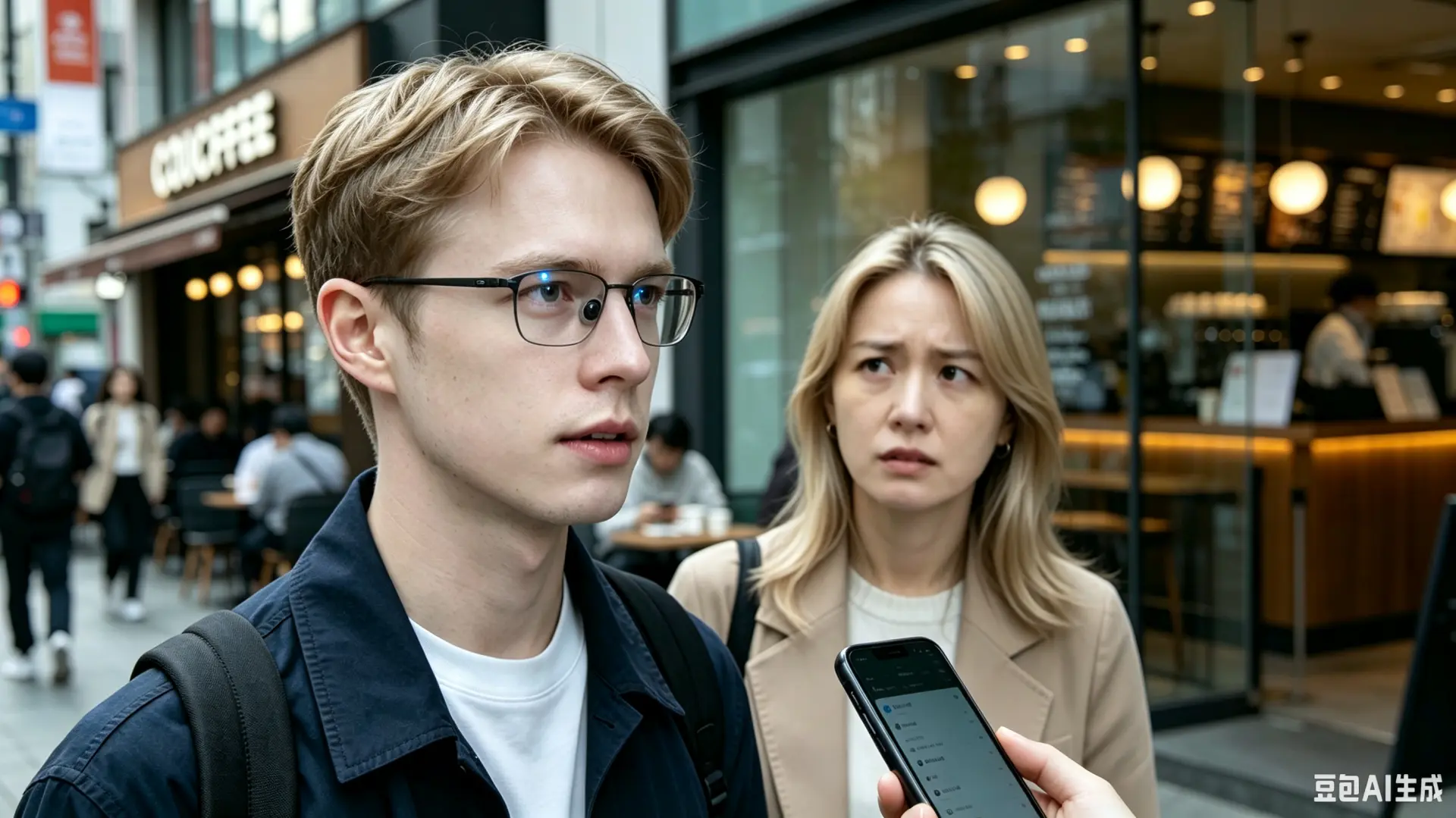 智慧眼鏡隱密攝錄功能引發嚴重隱私爭議，被戲稱pervert glasses（變態眼鏡）。挪威啟動管制研議，擬禁公共場所人臉辨識，科技業也同步升級設備防偷拍機制。（示意圖來源：豆包AI）