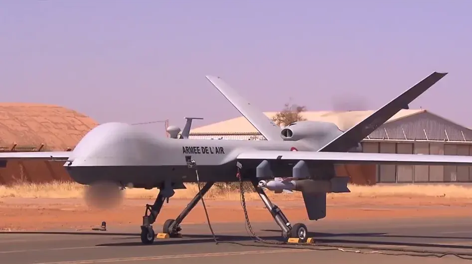 美軍 MQ-9「死神」攻擊型無人機。翻攝自youtube