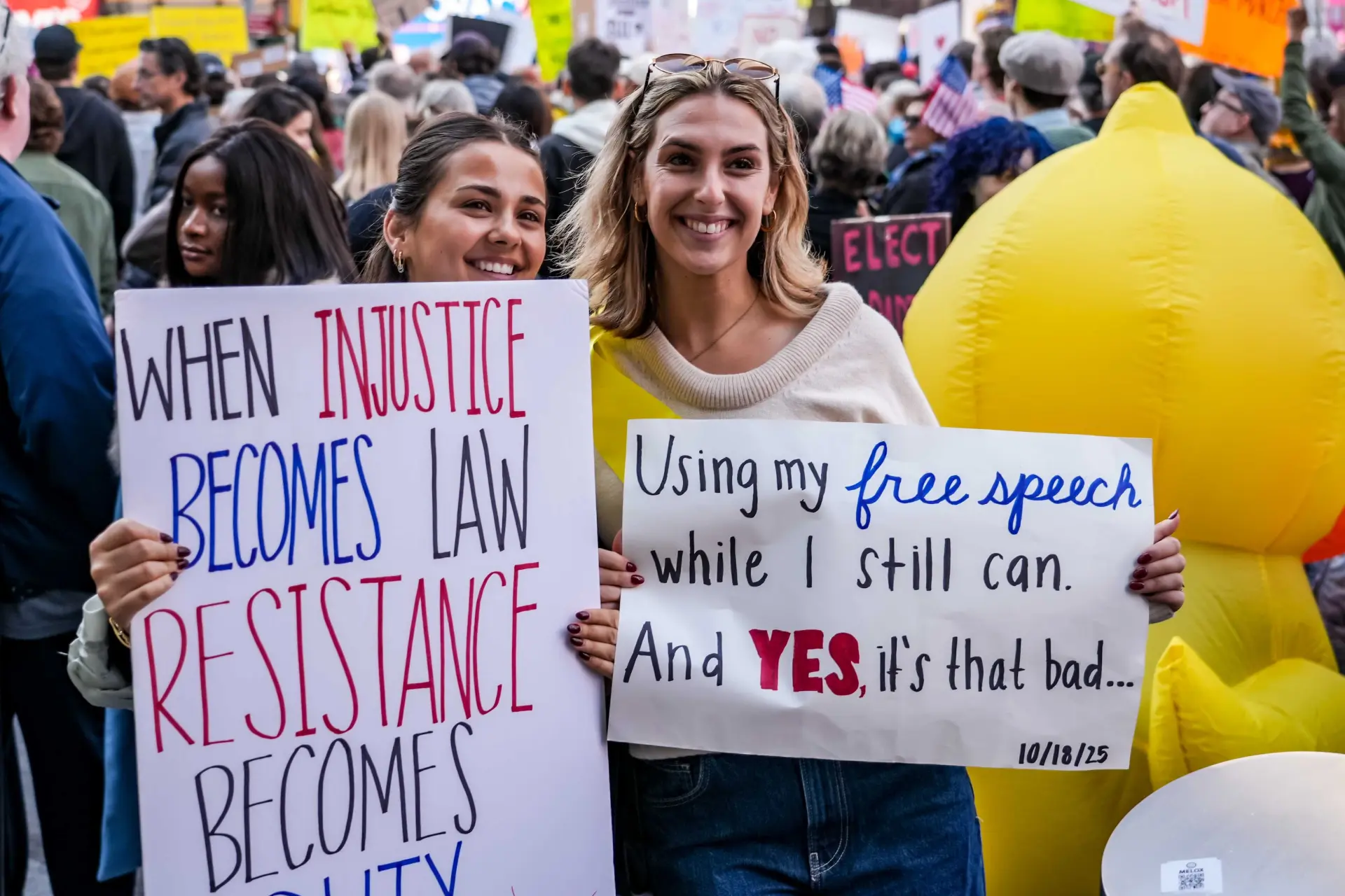 除了華盛頓，洛杉磯、波士頓、亞特蘭大、芝加哥等城市也有大量民眾參與示威。洛杉磯主辦方預估有 10 萬人參與，亞特蘭大至少有 1 萬人在市政中心集會遊行。(圖：新華社)