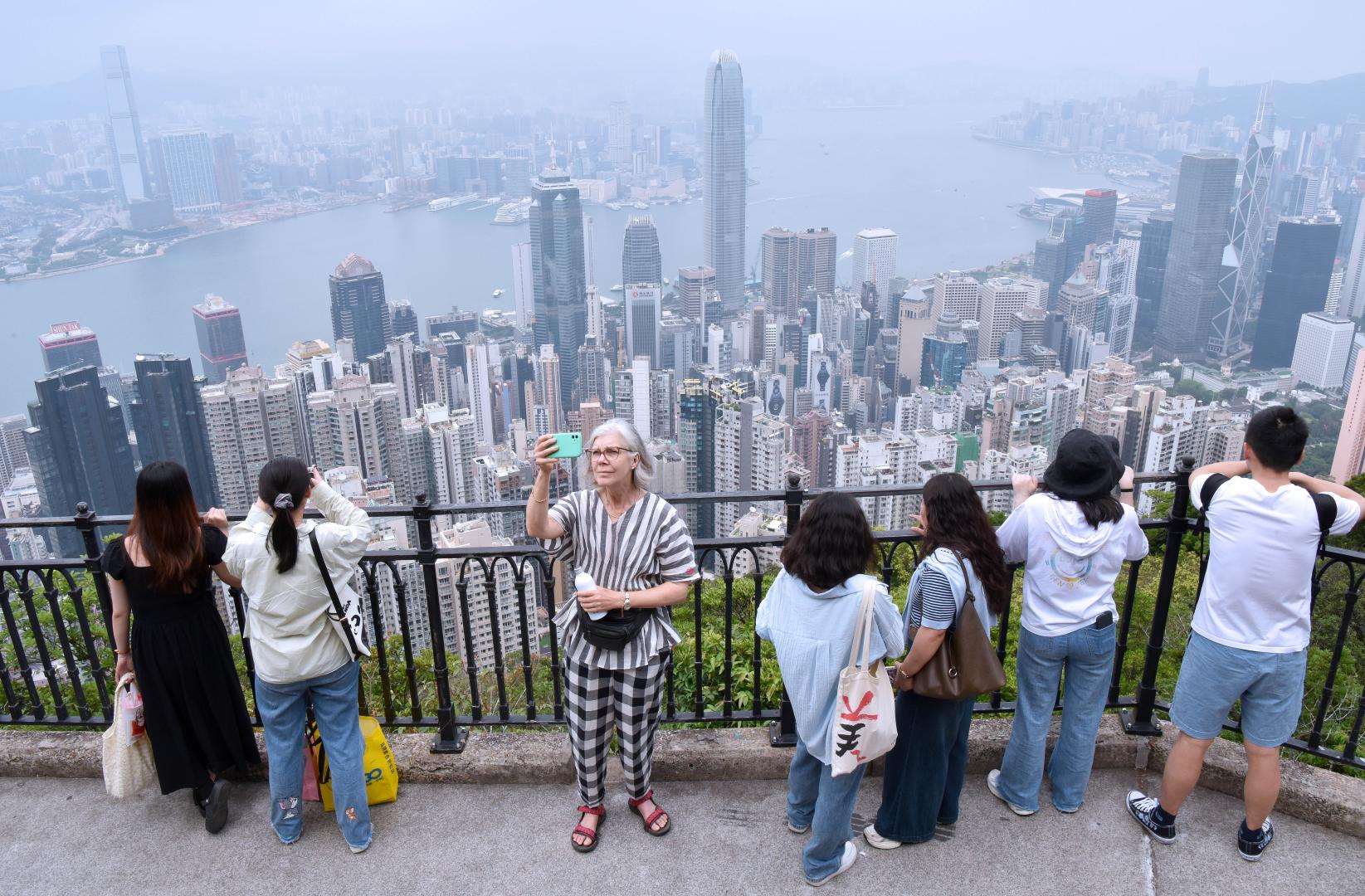 香港太平山頂(新華社)