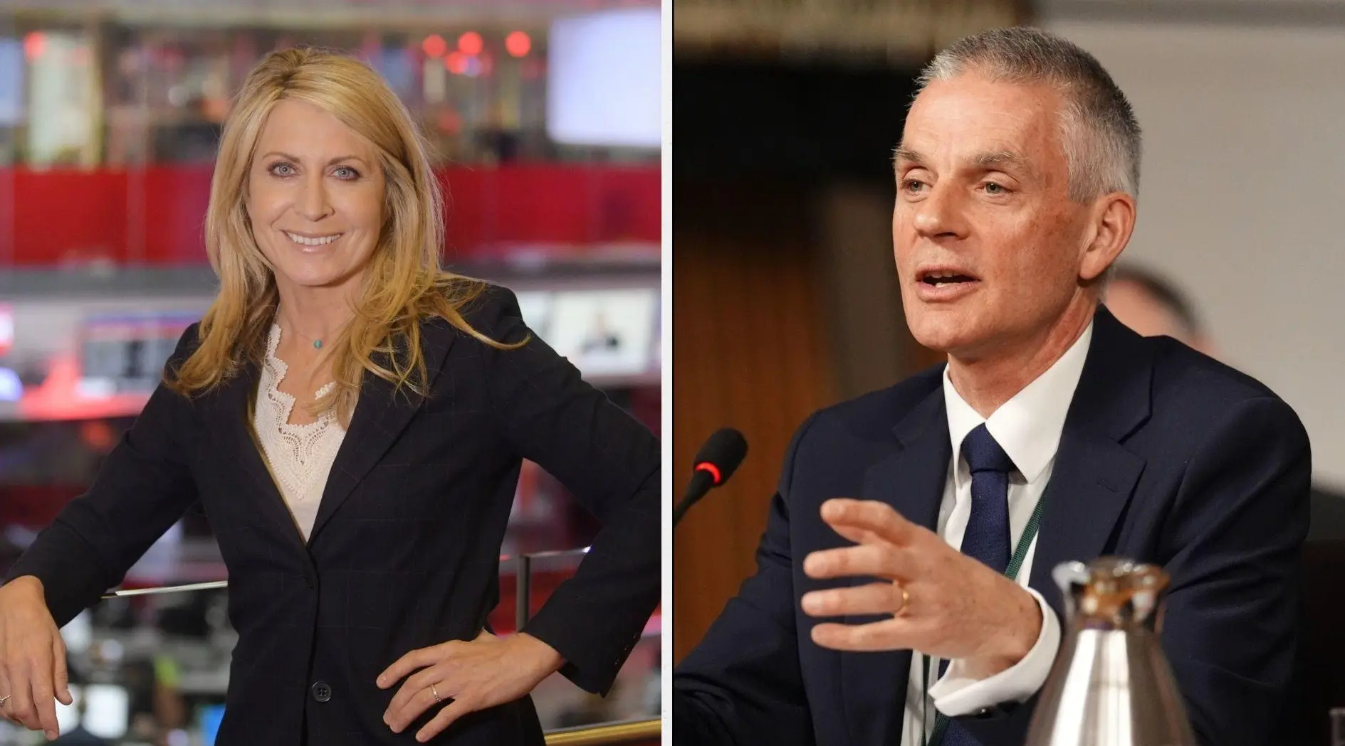 面對持續升級的輿論壓力，戴維在辭職聲明中表示，雖 BBC 整體運轉良好，但作為總裁需對「所犯錯誤承擔最終責任」；圖內斯則坦言，爭議已「損害 BBC 公信力，責任在我」。(圖：網絡截圖)