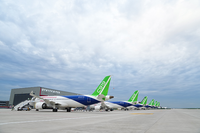 C919大飛機的試飛機。(新華社)