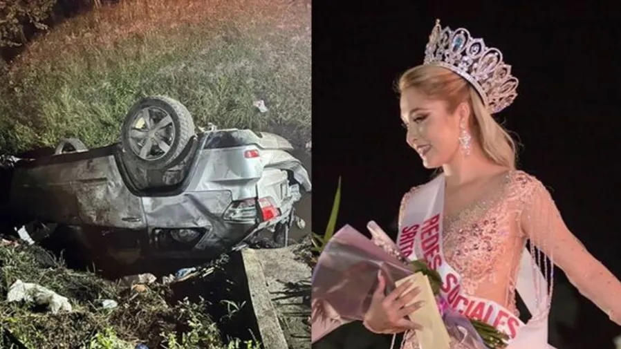 墨西哥22歲選美皇后赴聖誕採購途中離奇翻車，當場身亡震全國的封面圖片