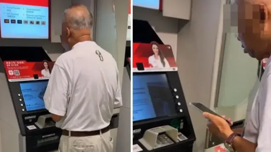港男 ATM 遇阿伯遭電騙 開 Speaker 揭呃人過程即時制止 網民讚救家庭促記得報警的封面圖片