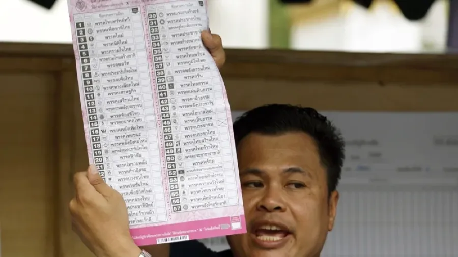 泰國眾議院大選初步計票，執政黨泰自豪黨選區政黨票雙領先的封面圖片
