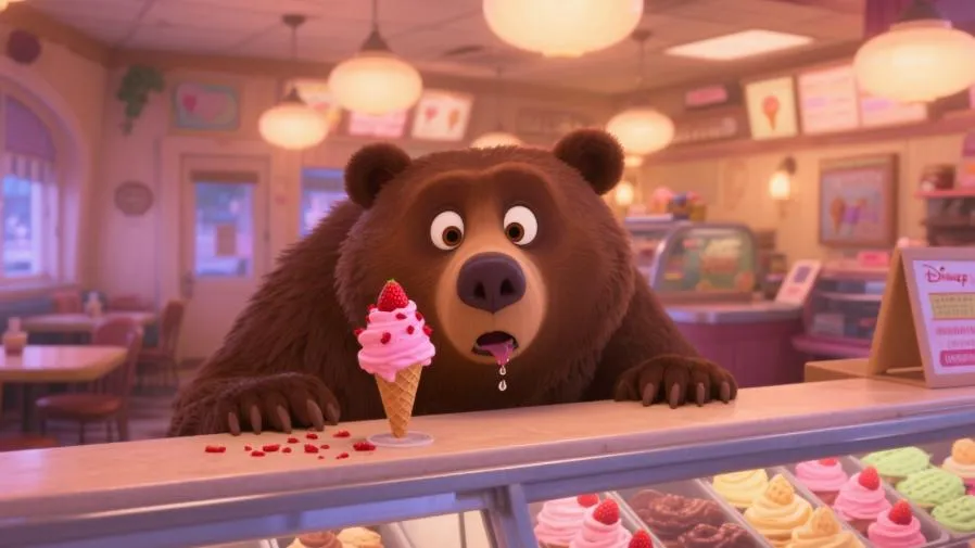 草莓雪糕的魔力?熊闖入雪糕店當「一日店員」的封面圖片