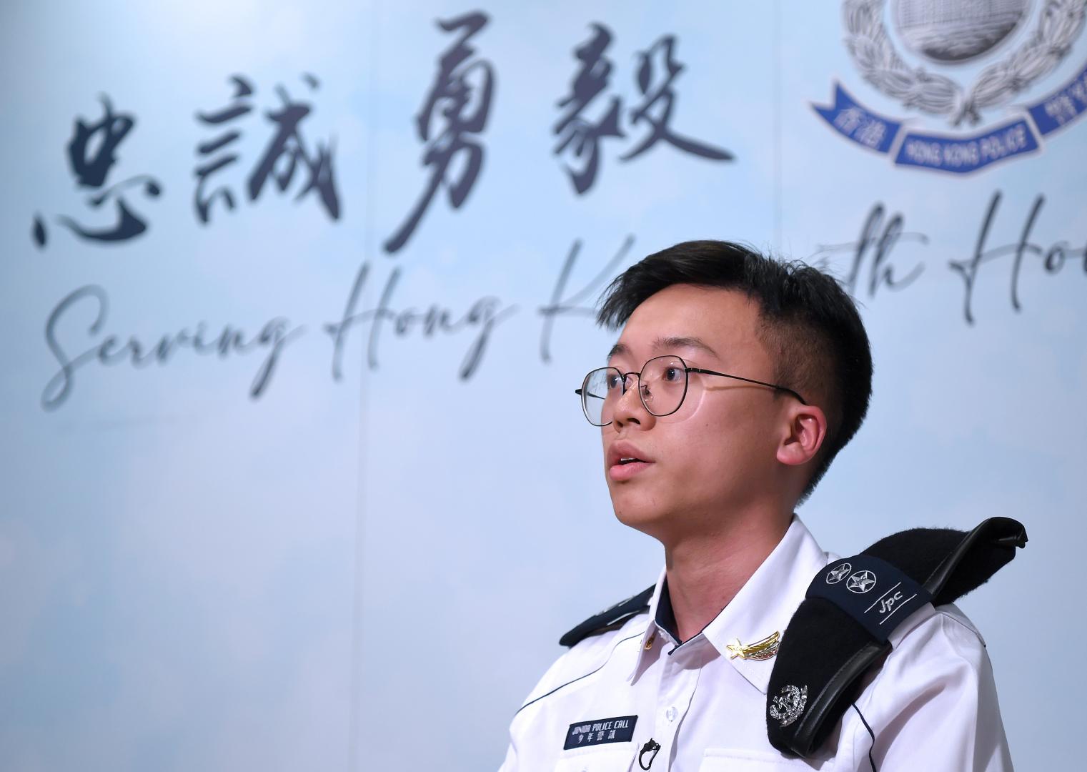 少年警訊金星得獎者張灝泓。(新華社)