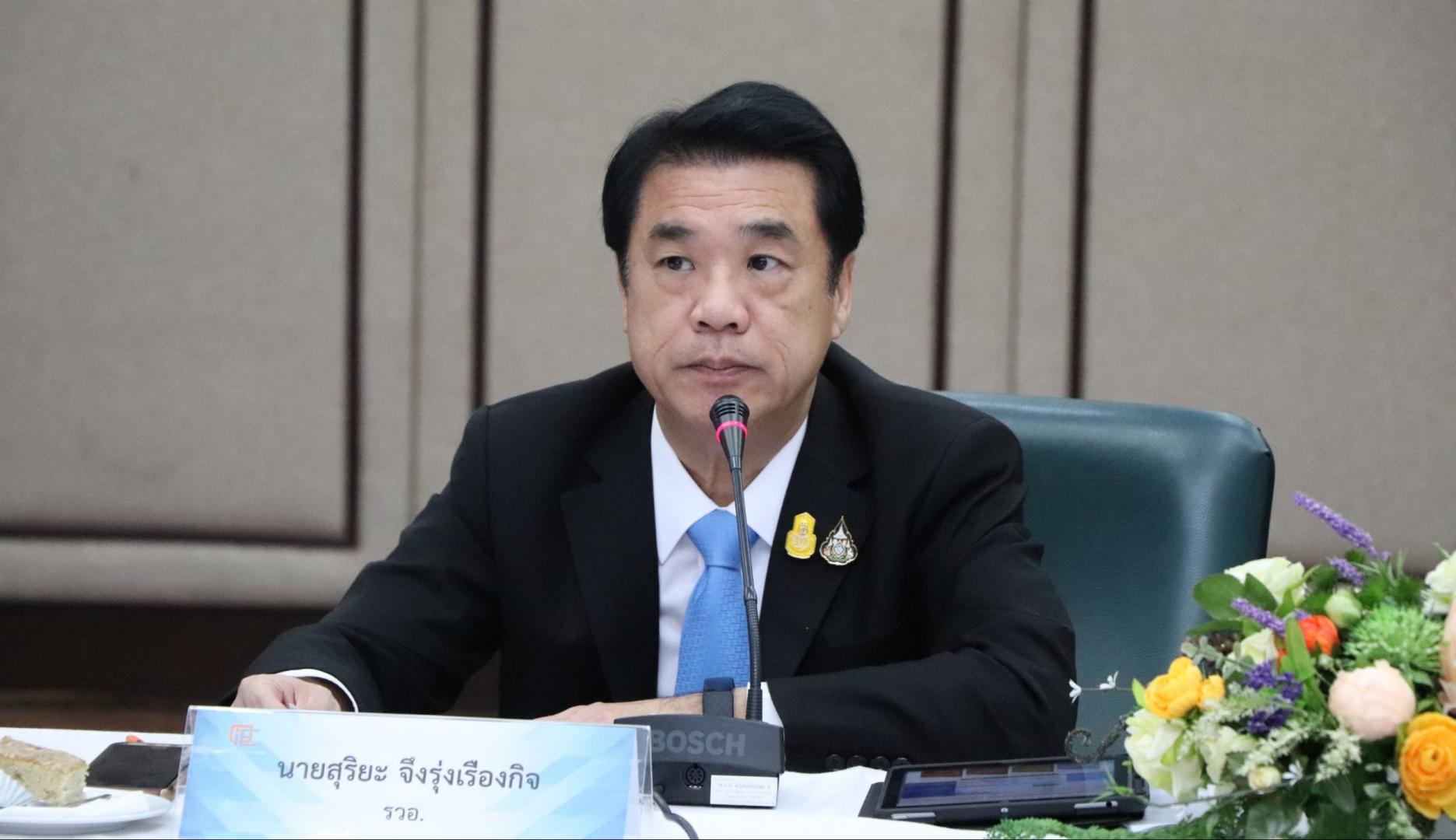 將出任看守政府總理的泰國副總理兼交通部長素里亞·莊龍瑯集 (Thai Newsroom)