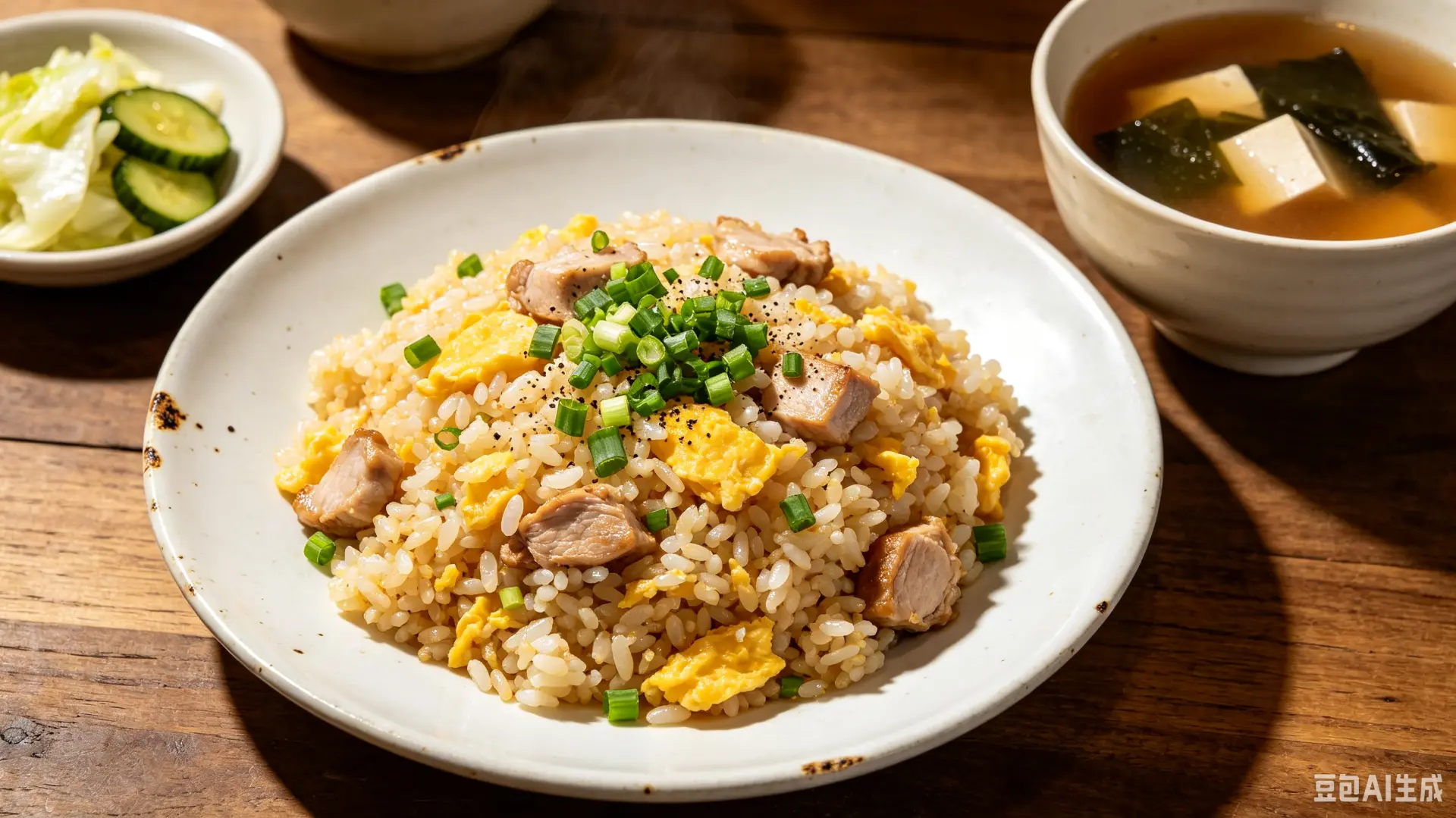 日冷食品萬人調查顯示，炒飯擊敗飯糰、炸豬排丼，蟬聯日本最受歡迎米類料理冠軍。文中整理日本各地炒飯特色配料、食用頻率與製作成本，解讀炒飯的國民人氣密碼。（示意圖來源：豆包AI）